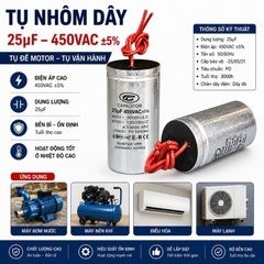 Tụ Nhôm Dây 25uF - 450V