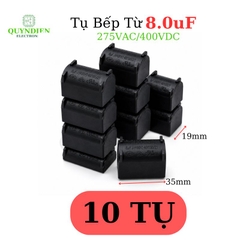 Tụ Bếp Từ 8uF 275VAC/400VDC Màu Đen Loại Đứng