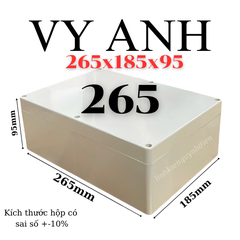 Hộp Vy Anh 265x185x95mm Màu Trắng Nắp Đục