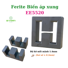 Ferite biến áp xung EE5520 PC40 Fe HỞ