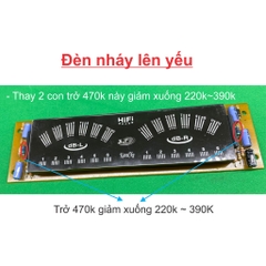 Đèn led nháy theo nhạc 2 kênh, mặt nhựa, dùng cho amply