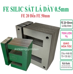 Fe silic EI lá dầy 0.5mm  [ 1kg ]