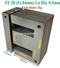 Fe silic EI lá dầy 0.5mm  [ 1kg ]