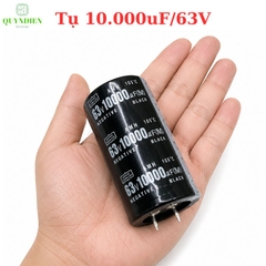 Tụ hóa lọc nguồn 10.000uf - 63v màu đen dùng trong thiết bị âm thanh, nguồn xung, và các mạch điện công suất lớn