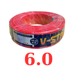 Dây Điện VĨNH THỊNH V-STAR VCm 6.0 đơn mềm ( giá 1mét )