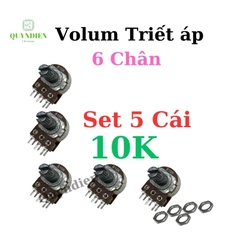 Volum biến trở Triết áp đôi 6 chân WH148 B10K