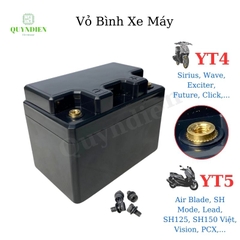 Vỏ Bình Đề Xe Máy YT5 Cọc Tròn Nắp Đục