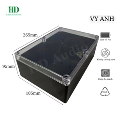 Hộp Nhựa Vy Anh 265x185x95mm Màu Đen Nắp Trong