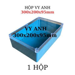 Hộp Nhựa Vy Anh 300x200x95mm Màu Xanh Nắp Trong