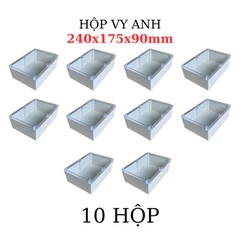 Hộp Nhựa Vy Anh 240x175x90mm Màu Trắng Nắp Trong