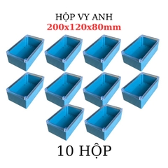 Hộp Nhựa Vy Anh 200x120x80mm Màu Xanh Nắp Trong