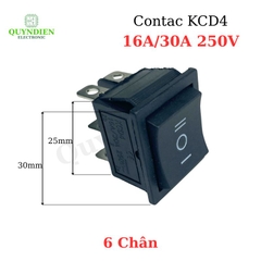 Công Tắc Bập Bênh 6 Chân KCD4 16A/30A 250V Đen Không Đèn
