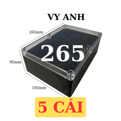 Hộp Nhựa Vy Anh 265x185x95mm Màu Đen Nắp Trong