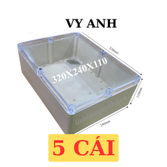 Hộp Nhựa Vy Anh 320x240x110mm Màu Trắng Nắp Trong