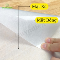 Giấy Phim Cách Điện Trắng 1 Mặt Bóng 1 Mặt Xù Dày 0.25mm
