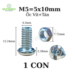 Ốc vít kèm tán M5x10mm túi 100 con
