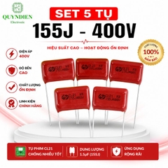 Tụ Kẹo Nâu Đỏ CL21 155J 400V