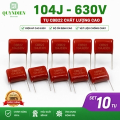 Tụ Kẹo Nâu Đỏ CBB21 104J 630V