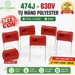 Tụ Kẹo Nâu Đỏ CBB22 474J 630V