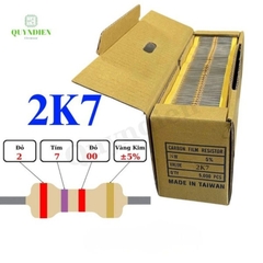 Điện trở Đài Loan 1/4W - 2K7