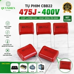 Tụ Kẹo nâu đỏ CBB22 475J-400V