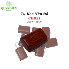 Tụ Kẹo Nâu Đỏ CBB21 225K - 650V