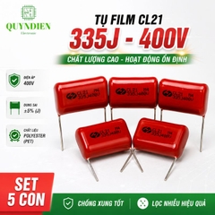 Tụ Kẹo Nâu Đỏ CL21 335J 400V