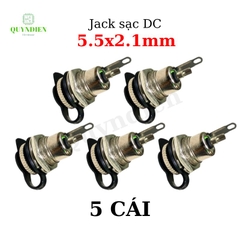 Jack, Giắc sạc DC 5.5x2.1mm kim loại có ron chống nước