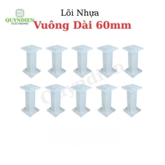 Lõi Khuôn Nhựa Vuông Dài 60mm Màu Trắng Trong