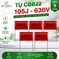 Tụ Kẹo Nâu Đỏ CBB22 105J-630V