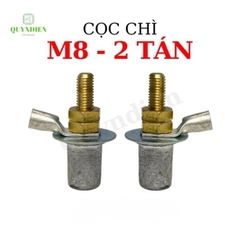 Cọc Bình Ắc Quy Chì M8 M10 Đồng Thau (2 Tán) - Giá 1 Đôi