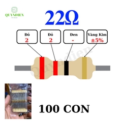 Điện trở Đài Loan 1/4W - 22R