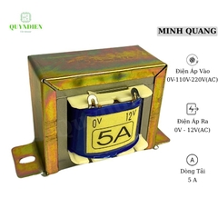 Biến áp 12V 5A dây đồng siêu bền (Minh Quang)