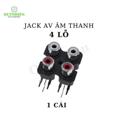 Jack âm thanh audio 4 lỗ 2 trắng 2 đỏ Ổ cắm AV 4 cổng RCA-407