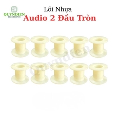 Lõi Khuôn Nhựa Audio 2 Đầu Tròn Màu Trắng Sữa