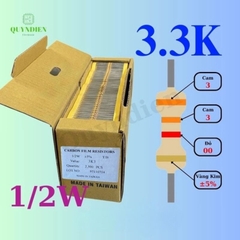 Điện trở Đài Loan 1/2W - 3K3