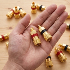 Cọc Đồng M8 Trục 8mm Đỏ Đen