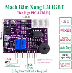 Mạch băm xung bo lái IGBT tích hợp 2 in 1 UC3842 + PIC 4 chế độ