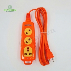 Ổ Cắm Siêu Tải 3 Lỗ Chéo 3000W (Dây Dài 10 Mét)