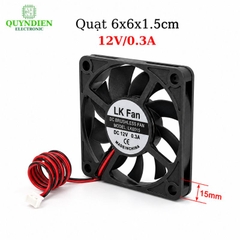 Quạt Tản Nhiệt 6x6x1.5cm 12V/0.3A dùng tản nhiệt cho máy hàn, CNC