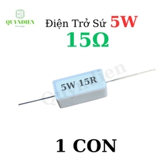 Điện trở sứ 5W chân cắm ±5% dáng Nằm - 15R