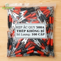 Kẹp Bình Ắc Quy 500A Thép Không Gỉ Đỏ Đen