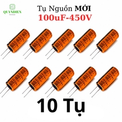 Tụ Hóa Lọc Nguồn 100uF 450V DC 105°C 18x40mm Chân Cắm Mới 100% - Linh Kiện Quỳnh Diễn
