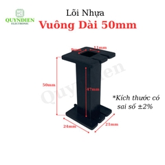 Lõi Nhựa Vuông Dài 50mm Quấn Cuộn Cảm Phân Tần Loa - Màu Đen