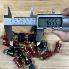 Cặp Jack loa JS333 M6 Cọc Đồng NẮP NHỰA Đỏ Đen trục 6mm
