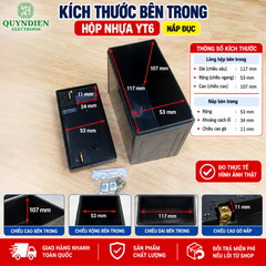 Vỏ Bình Xe Máy YT6 Cọc Vuông Nắp Đục