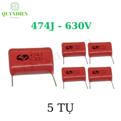 Tụ Kẹo Nâu đỏ CBB22 474J-630V