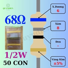 Điện trở Đài Loan 1/2W - 68R