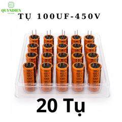 Tụ Hóa Lọc Nguồn 100uF 450V DC 105°C 18x40mm Chân Cắm Mới 100% - Linh Kiện Quỳnh Diễn