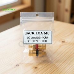 Cọc Đồng M8 Trục 8mm Đỏ Đen